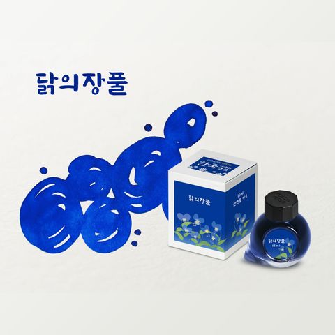 Colorverse Project Wildflower No.70 Asiatic Dayflower 鴨跖草 Fountain Pen Ink 天藍色墨水 Bottle Box & Swatch