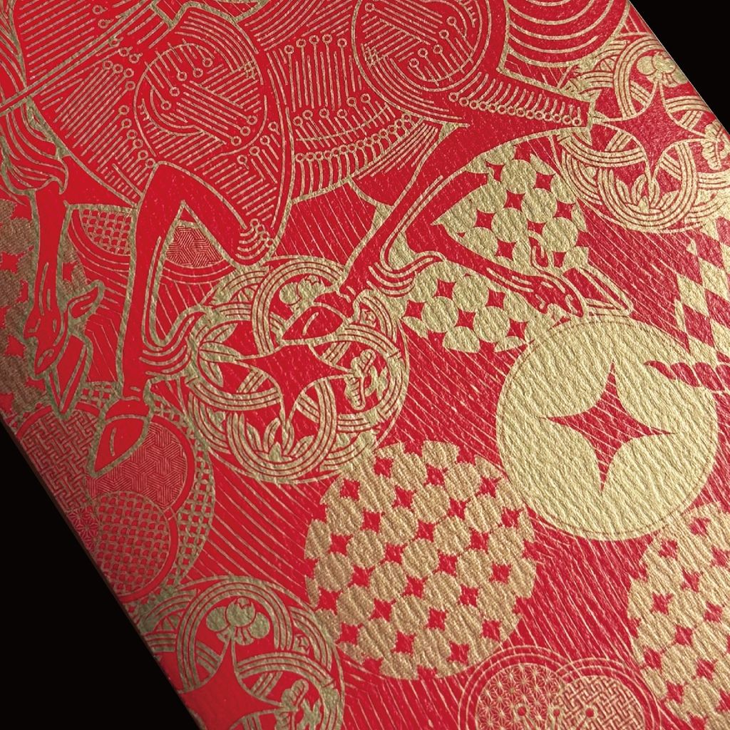 SPARK DESiGN Red Envelope Fine Line Printing Texture 晟道設計 紅色紅包袋 極細線條印刷紋路特寫