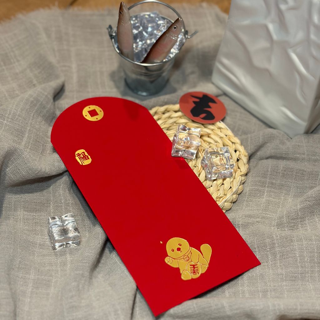 Speechless Otter 傻眼瀨 純燙金紅包袋 簡約海獺線條設計