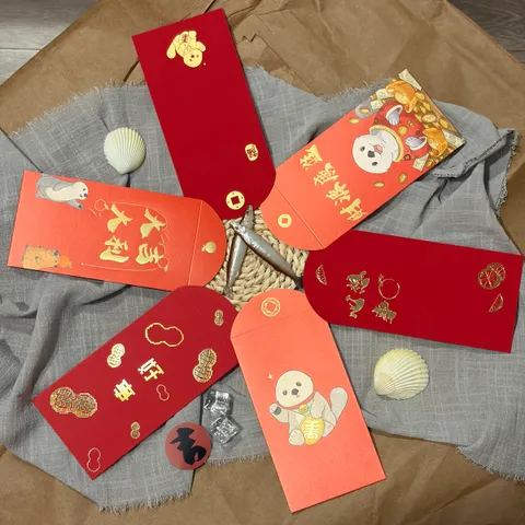 Speechless Otter 傻眼瀨 2025紅包袋 全系列六款團圓擺拍展示