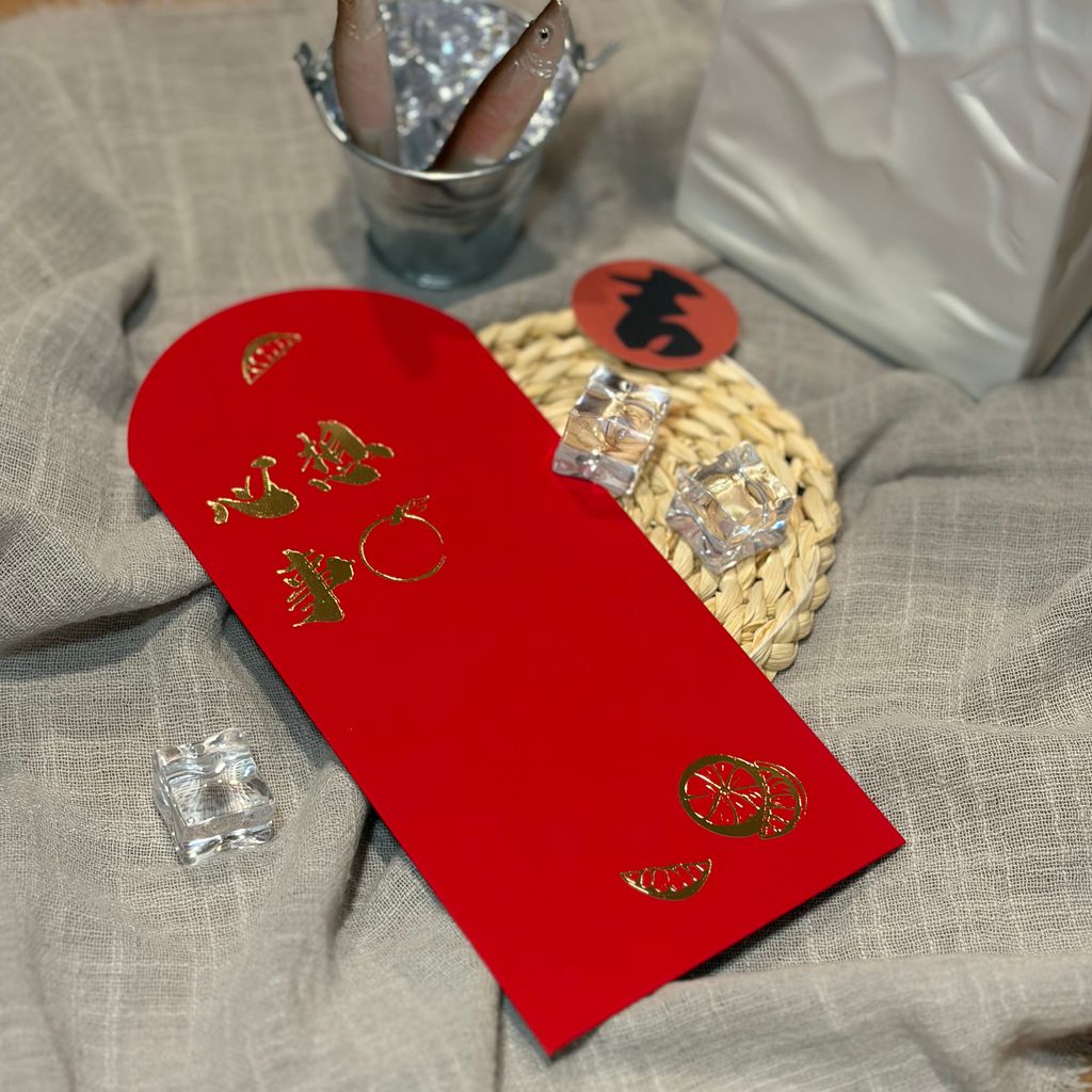 Speechless Otter 傻眼瀨 純燙金紅包袋 質感文字設計 Gold Foil Red Packet