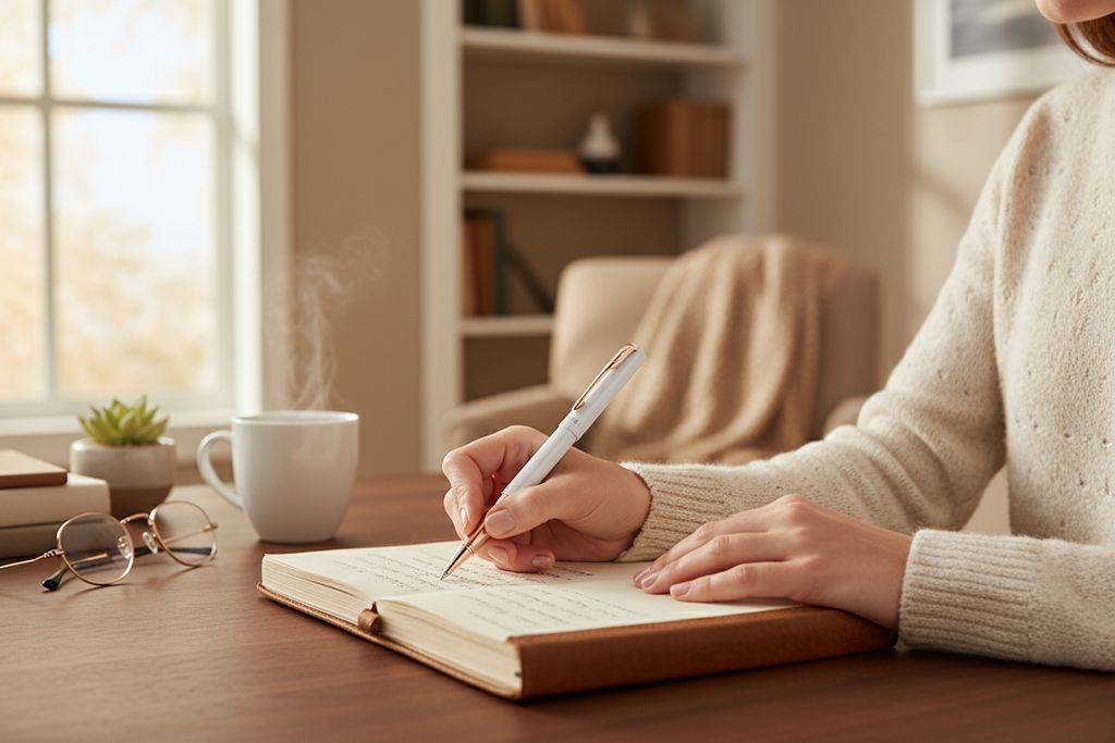 Woman Writing with Parker Vector XL Pen Business Scenario 派克鋼珠筆 商務人士書寫情境圖