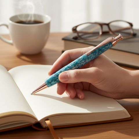 01 草藍 台灣職人手工打造 永續設計文具 書寫情境