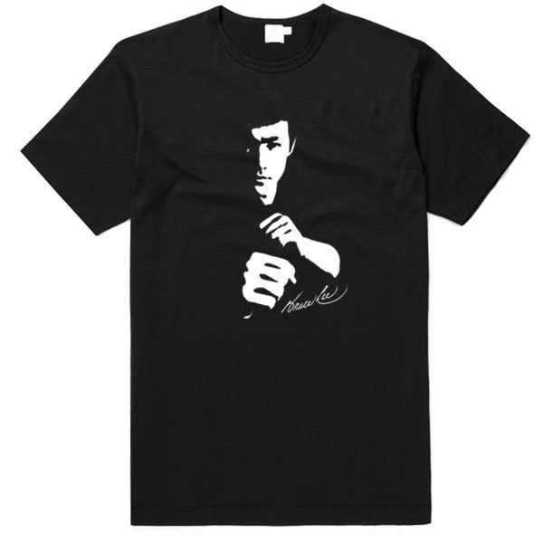Black] Bruce Lee Silhouette T-Shirt 