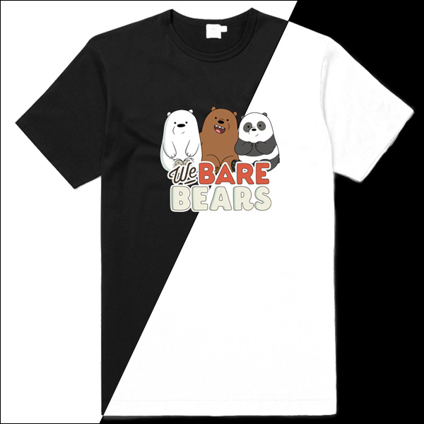 Black/White] We Bare Bears T-Shirt – myEvIv.com | Online Graphic T-Shirt  Store