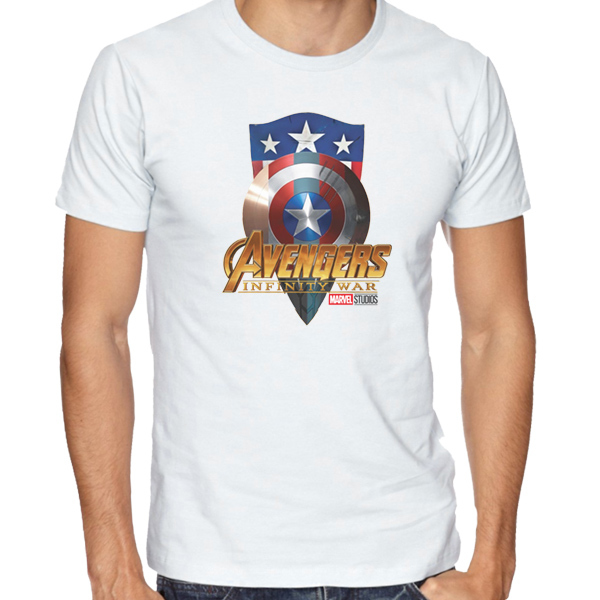 Infinity War Avengers Captain America Shield Short Sleeve Infinity War Avengers Captain America Shield Short Sleeve