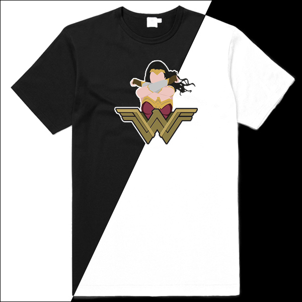 Black/White] Wonder Woman Badge T-Shirt 