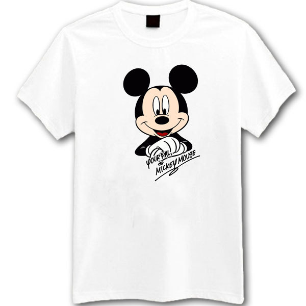 Black/White] Mickey Mouse Portrait T-Shirt