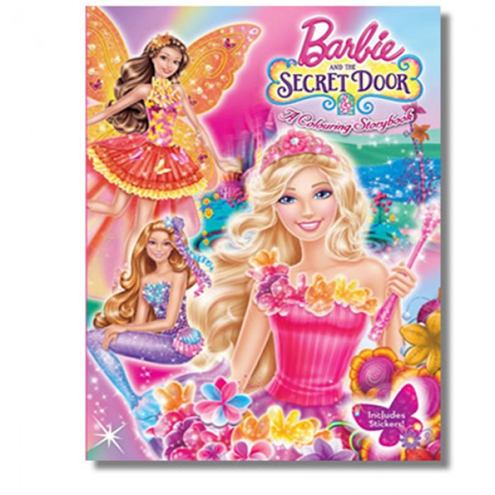 Pelican Barbie And The Secret Door A Colouring Book With Self