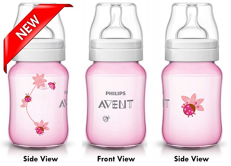 Philips Avent Special Edition Classic Plus Bottle 9oz/260ml Pink Flower (Single Pack)
