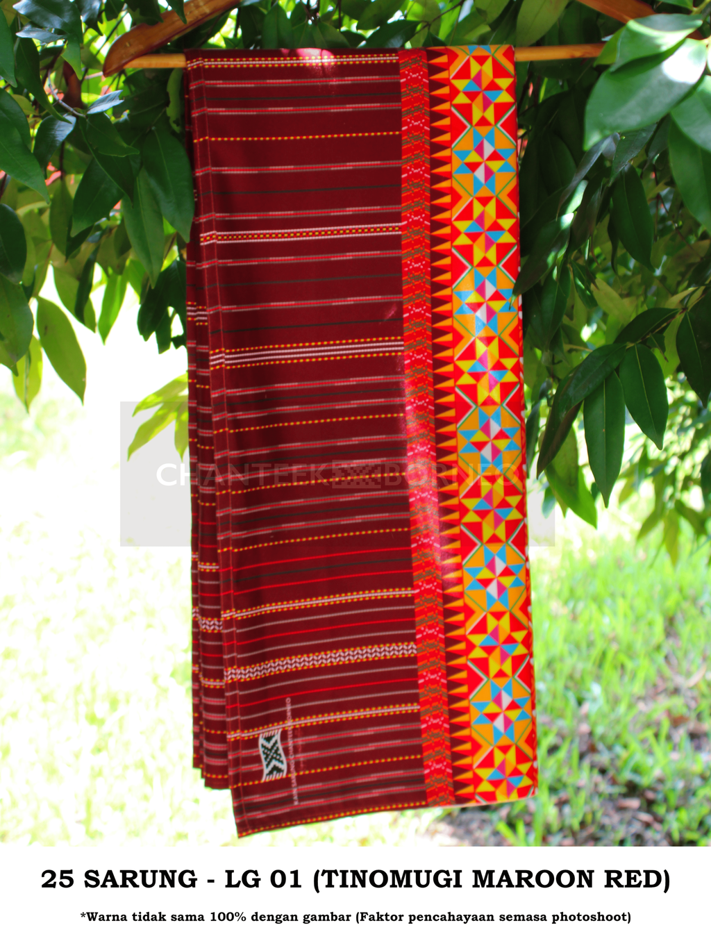 25 SARUNG - LG 01 (TINOMUGI MAROON RED) 4