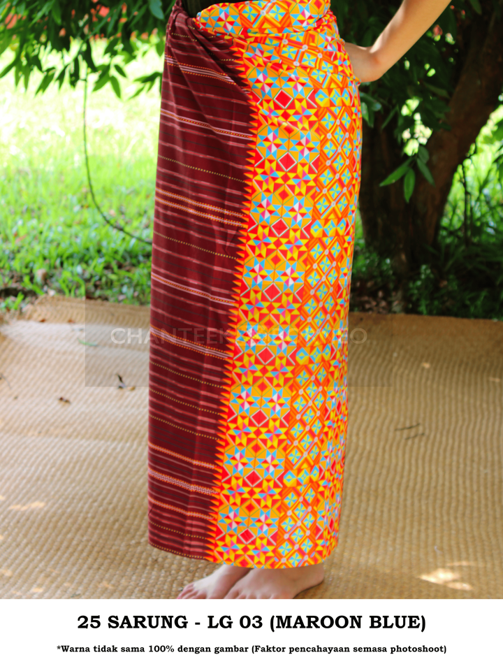 25 SARUNG - LG 03 (MAROON BLUE) 2