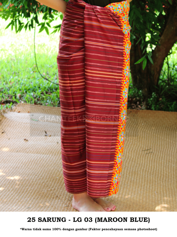 25 SARUNG - LG 03 (MAROON BLUE)