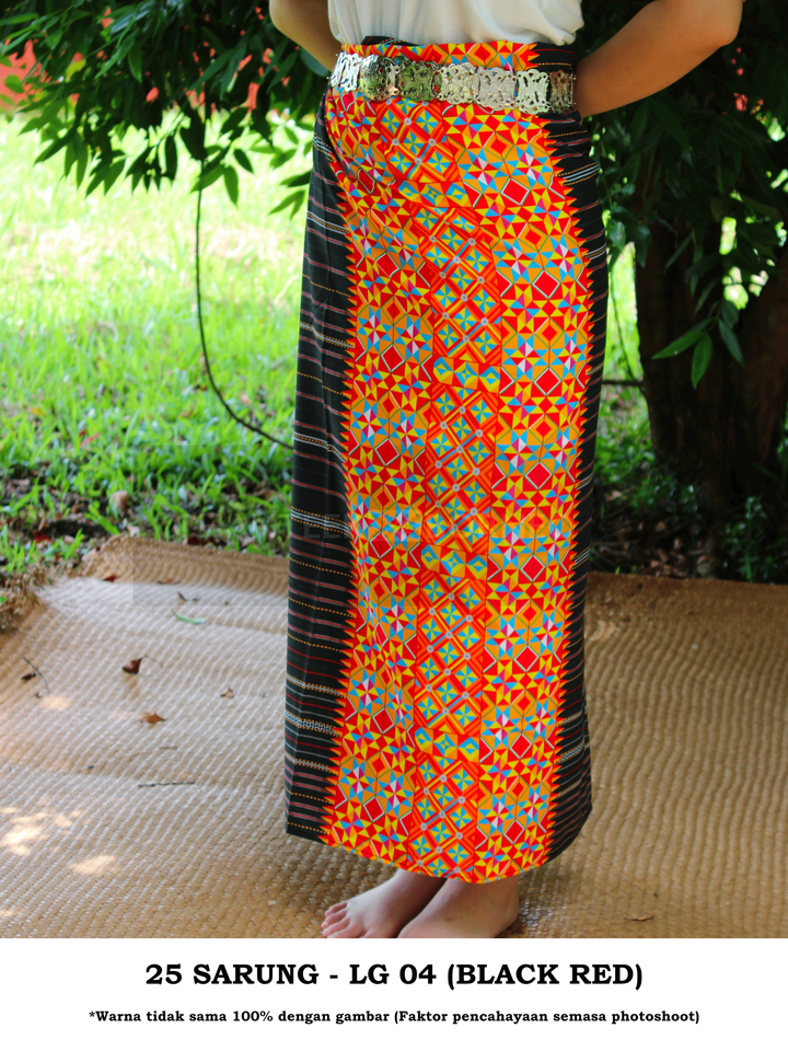 25 SARUNG - LG 04 (BLACK RED) 2