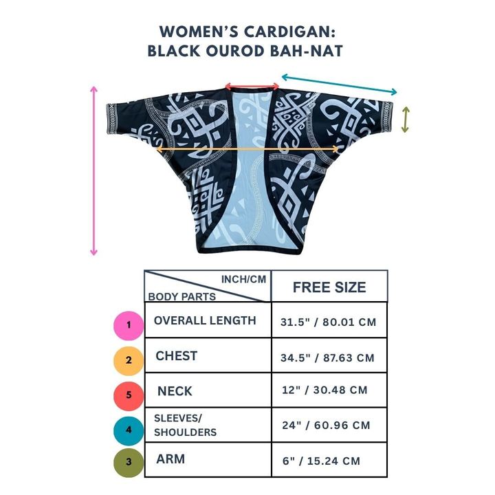 SIZE CHART OUROD HITAM