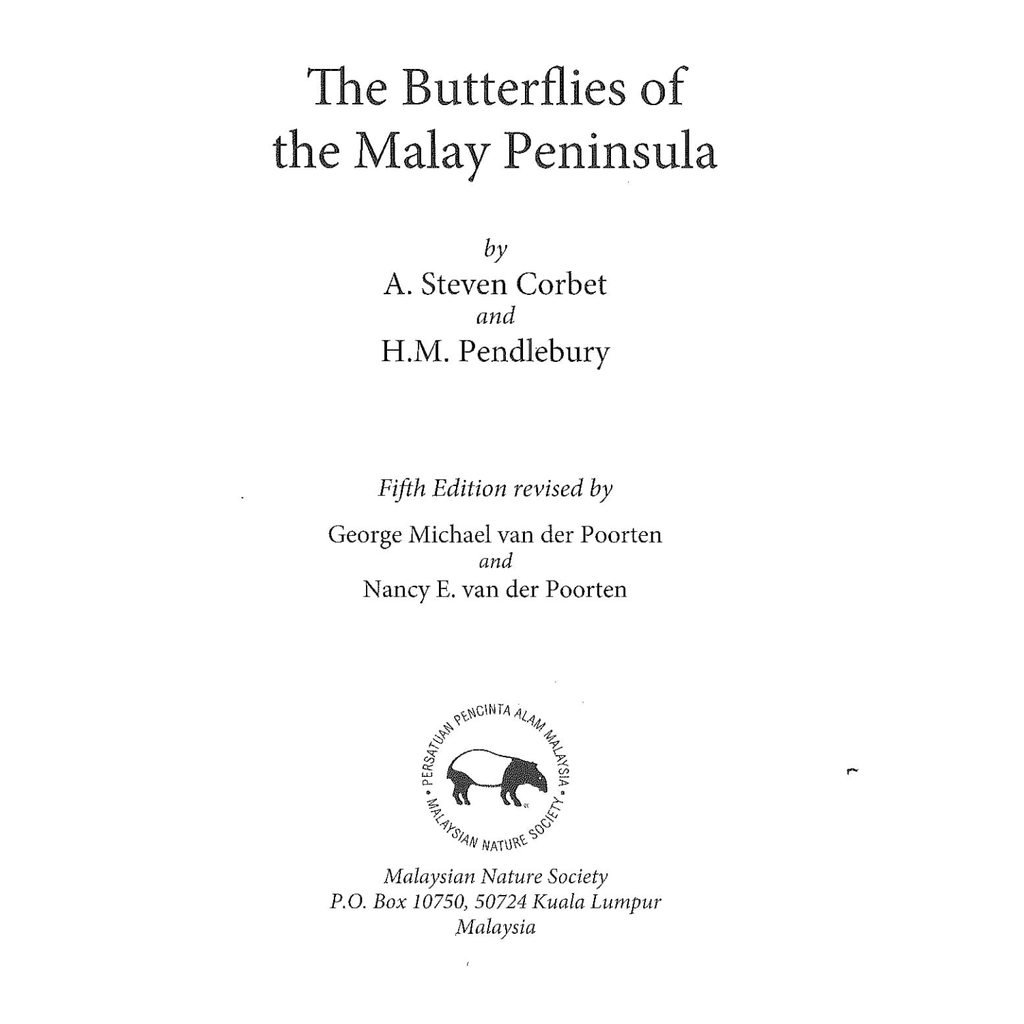 The Butterflies of the Malay Peninsula (Fifth Edition) – SHOPMNS