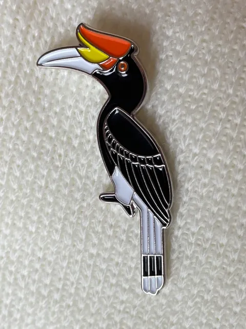 Hornbill collar pin