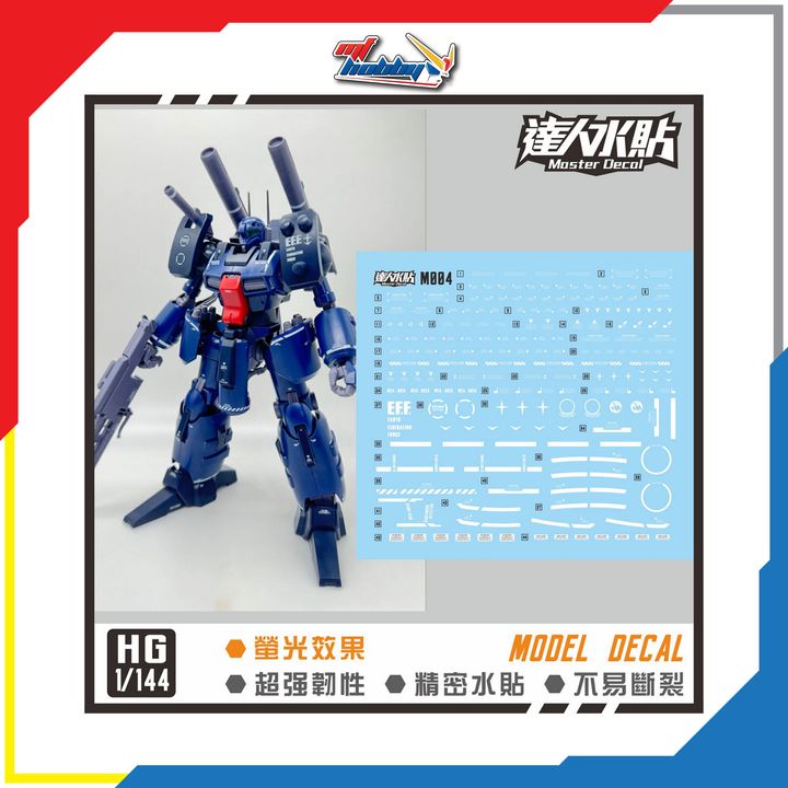 DL Dalin Master Decal - M004 - RE100 Guncannon Detector (Fluorescent)