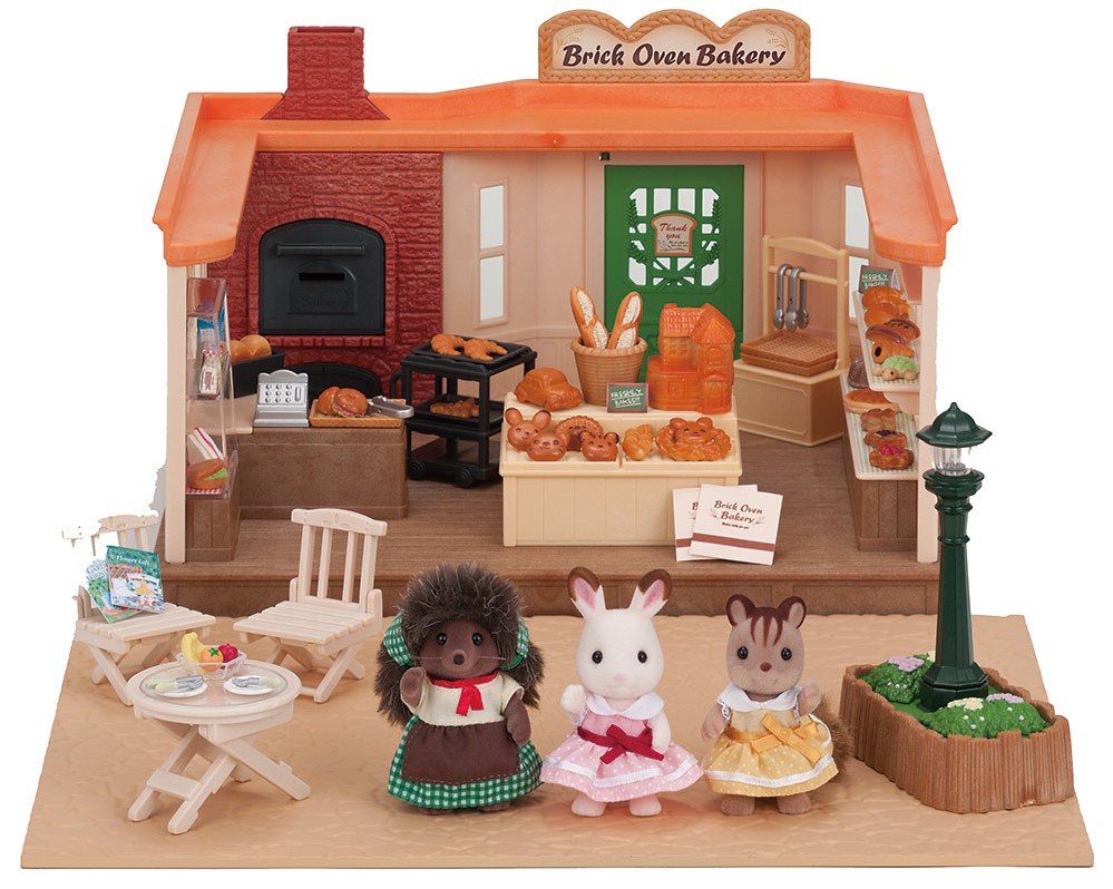 sylvanian families brick oven bakery set