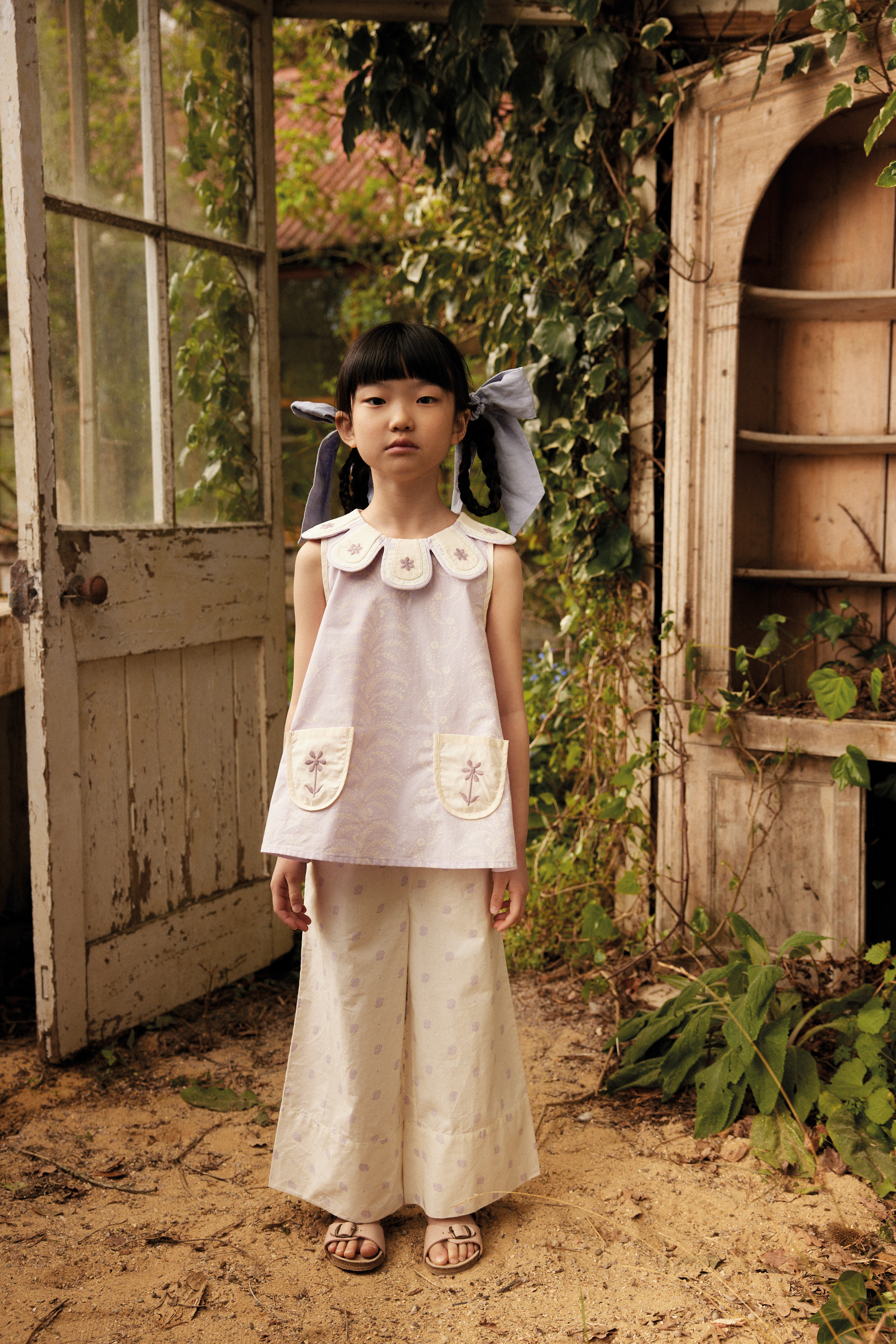 Flora Trouser Set - Wallflower-Studio Calico Cream_4