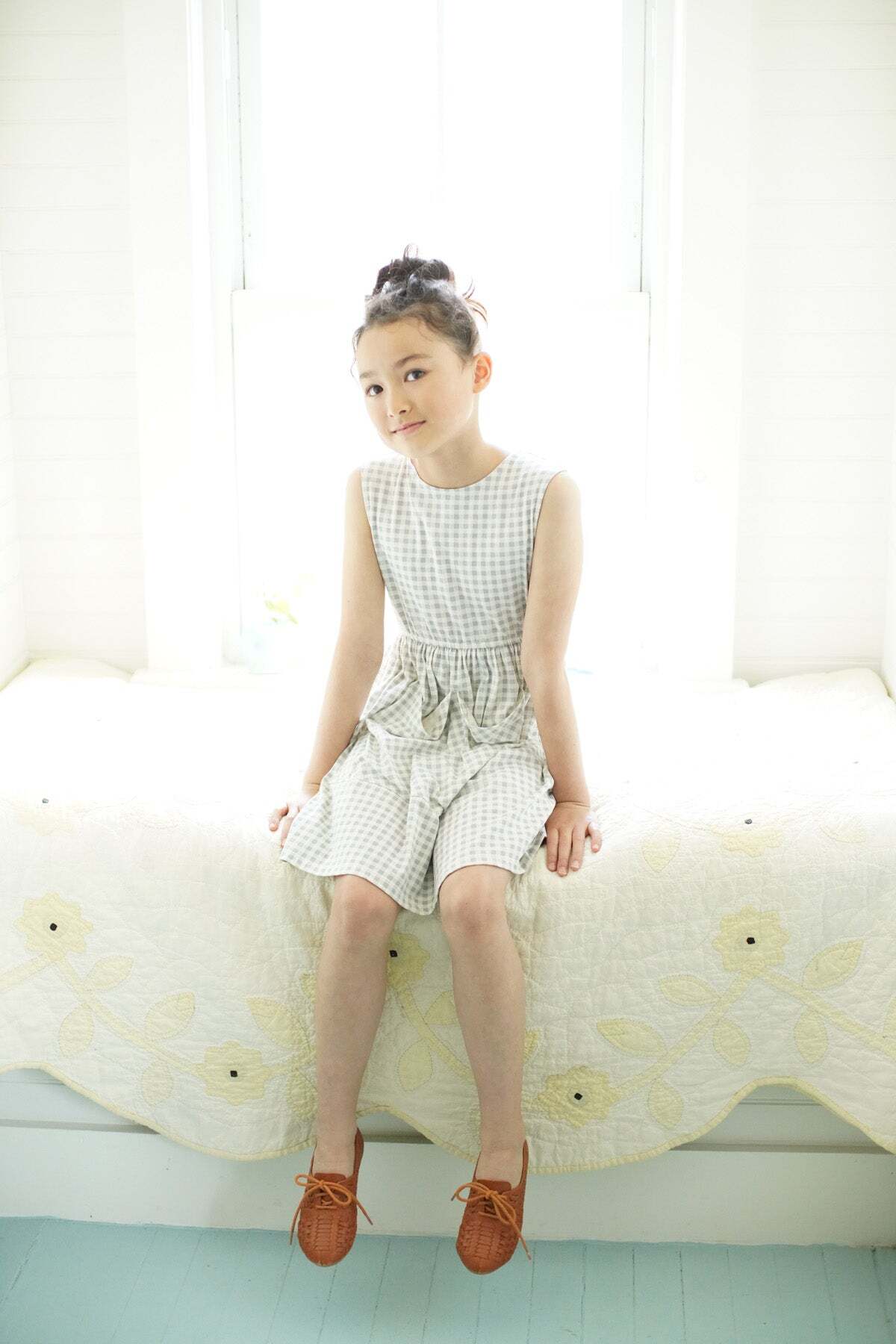 Soor Ploom - POCKET DRESS | GINGHAM PRINT, AZUL – 木吉。
