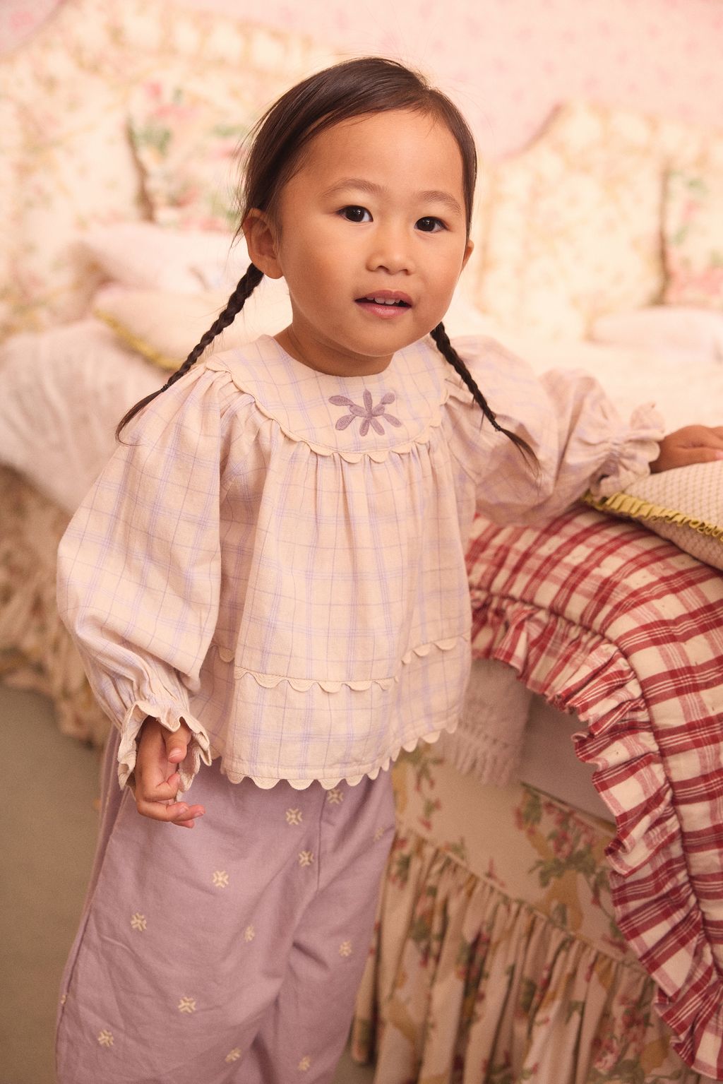 BABY LOLA BLOUSE - CAMP CHECK_5