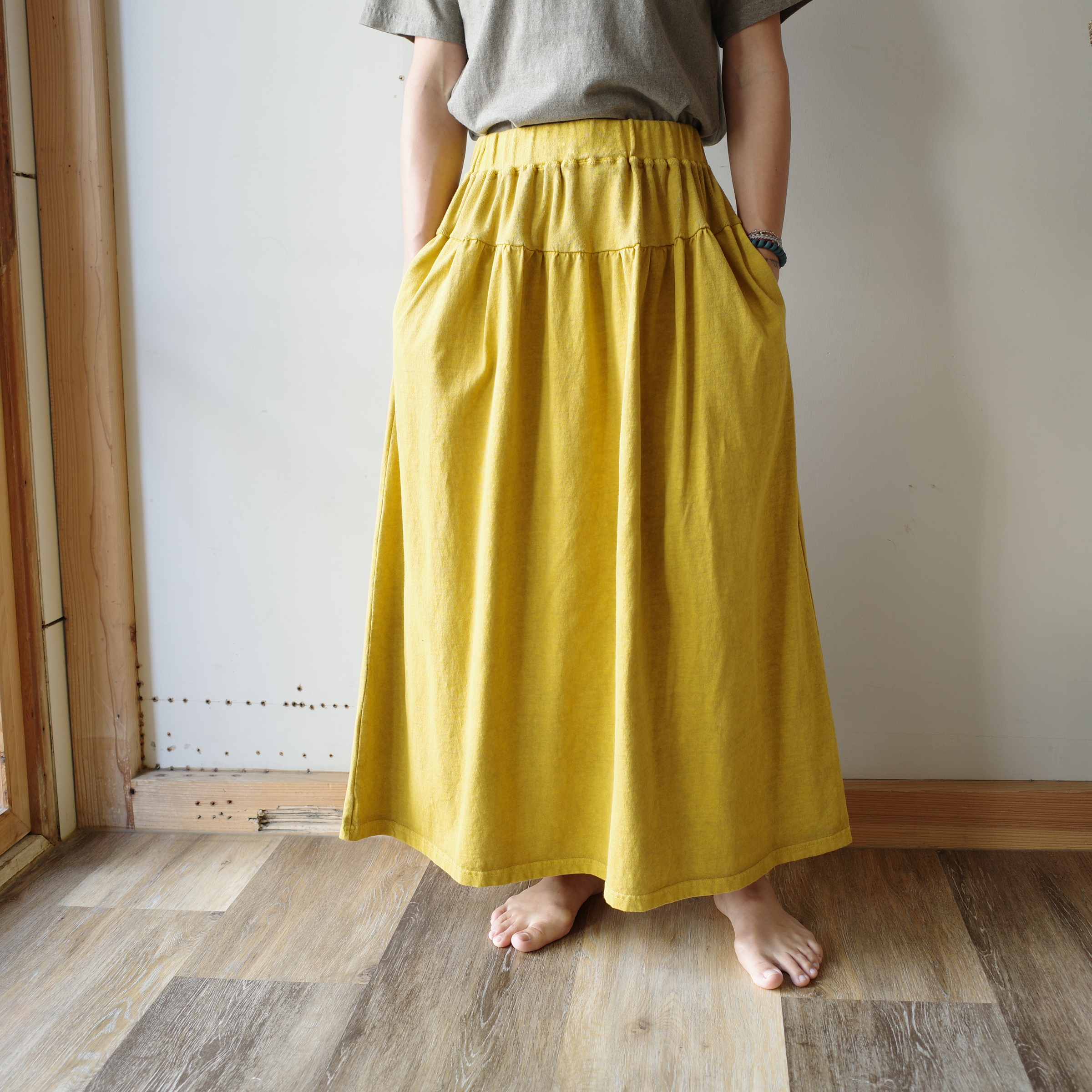 GOOD ON - GATHER TEE MAXI SKIRT/P.BANANA