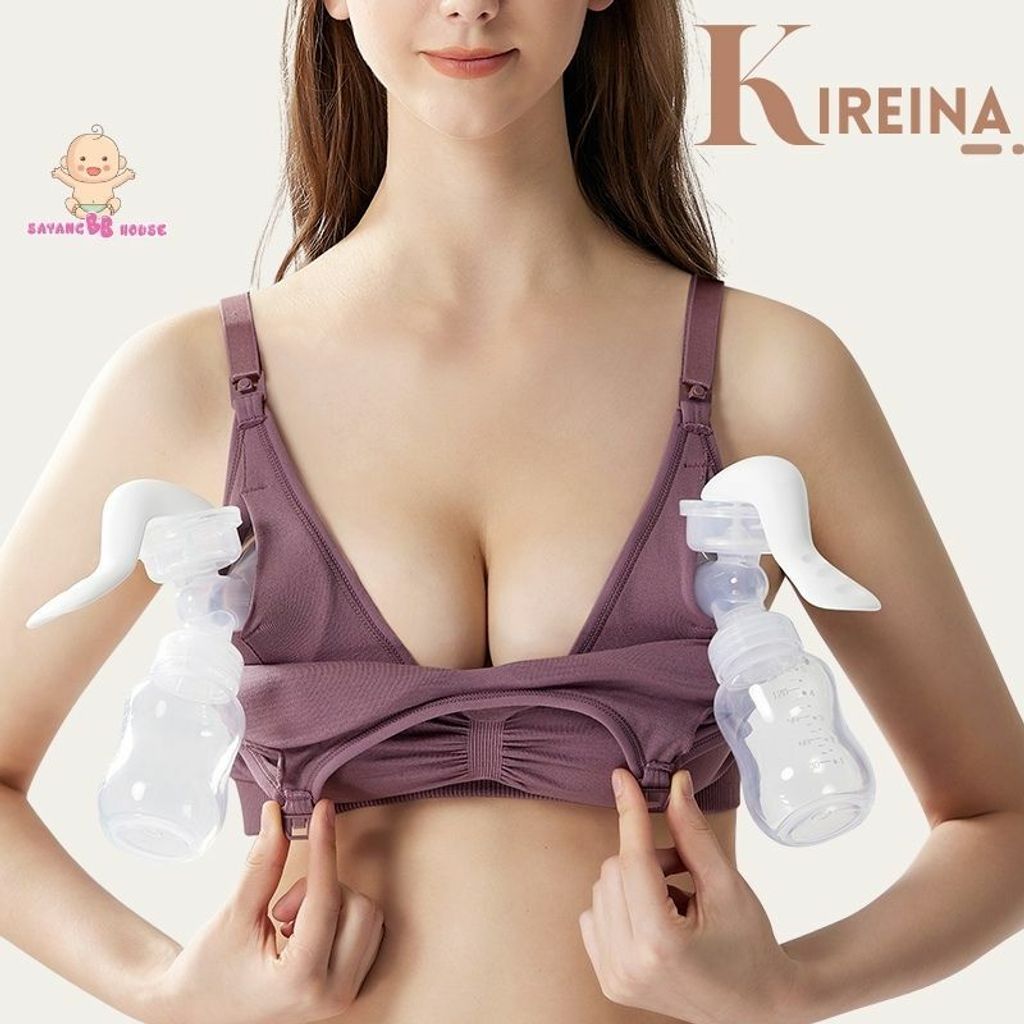 Kireina Hands-Free Lactation Nursing & Pumping Bra, Adjustable Breast Pump  Holding Bra, Breastfeeding bra – SAYANG BB HOUSE