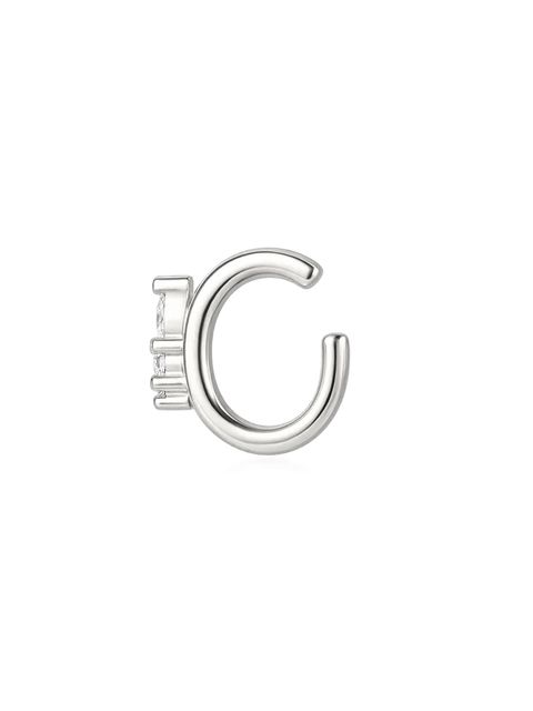clover earcuff silver