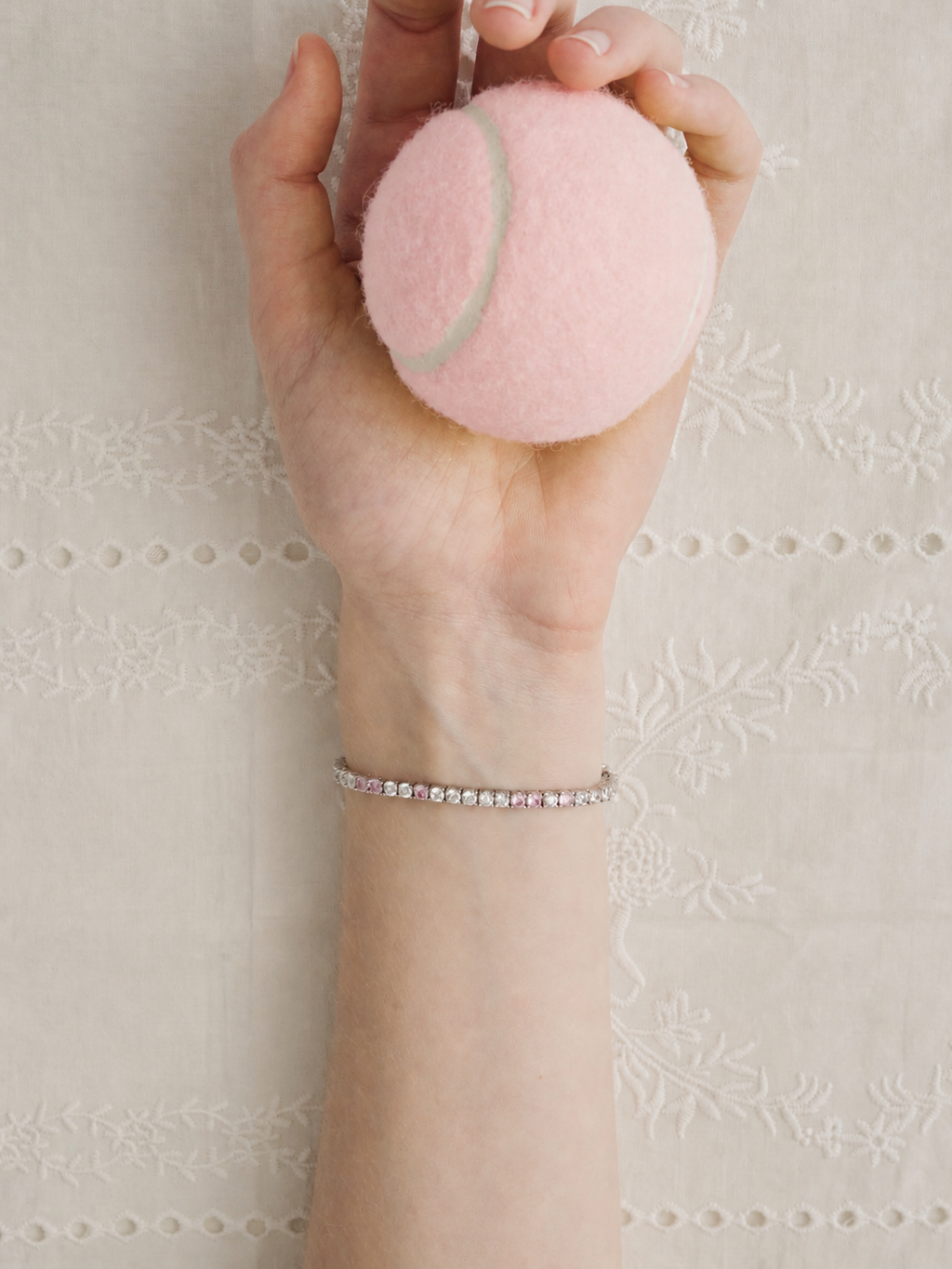 Black & Pink Tennis Bracelet