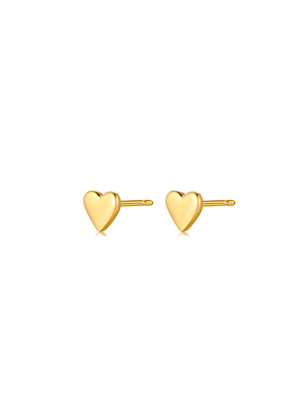 Gold Heart Earrings