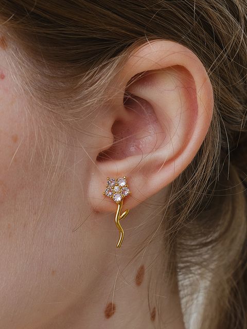 IRIS 47】bow pearl earring BO70-