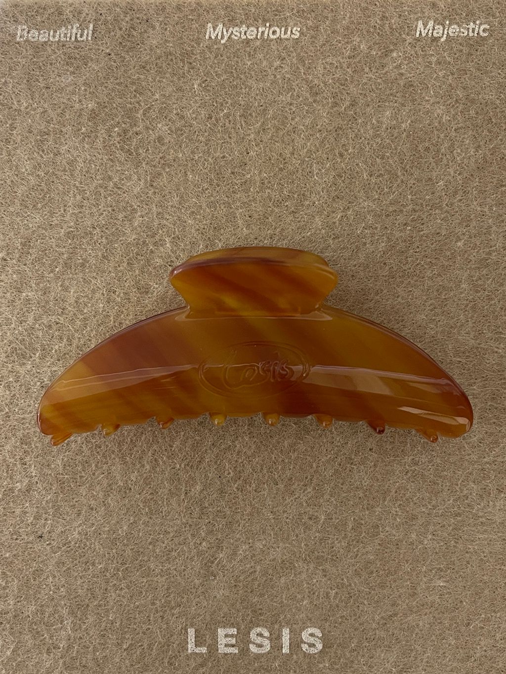 Jelly Hair Clips Brown