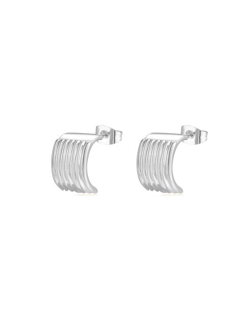 Embossed Earrings_silver