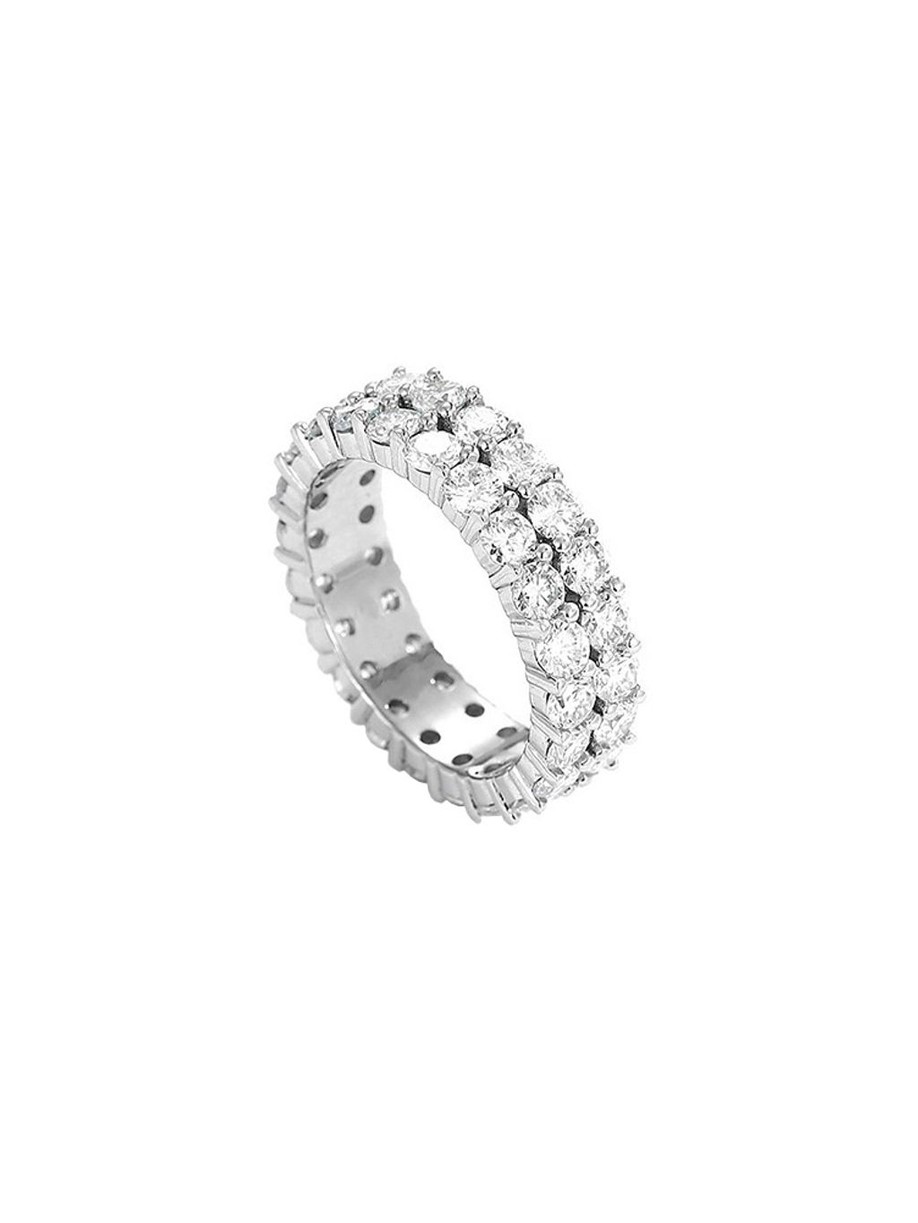 Double Tennis Moissanite Ring B