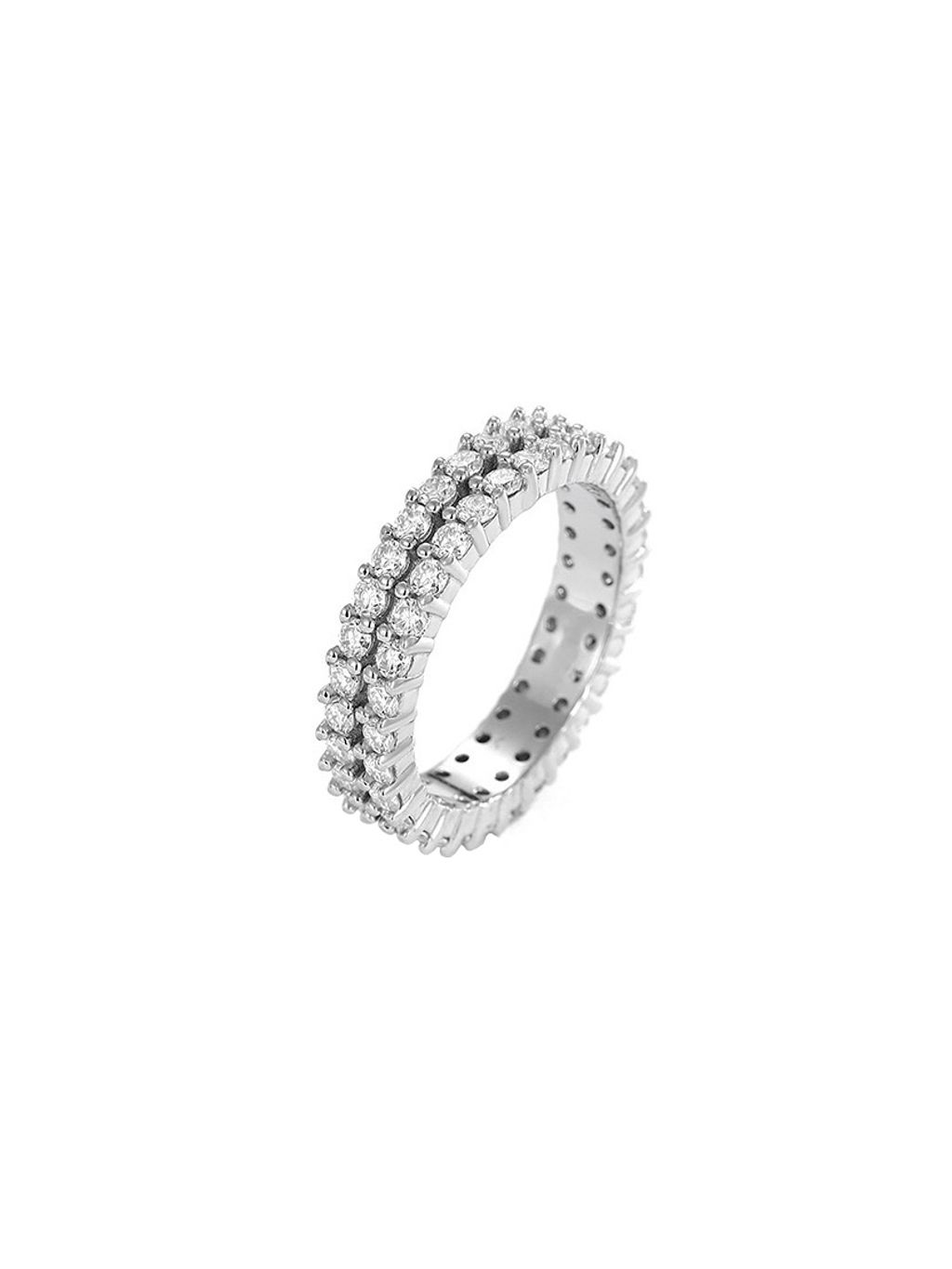 Double Tennis Moissanite Ring S