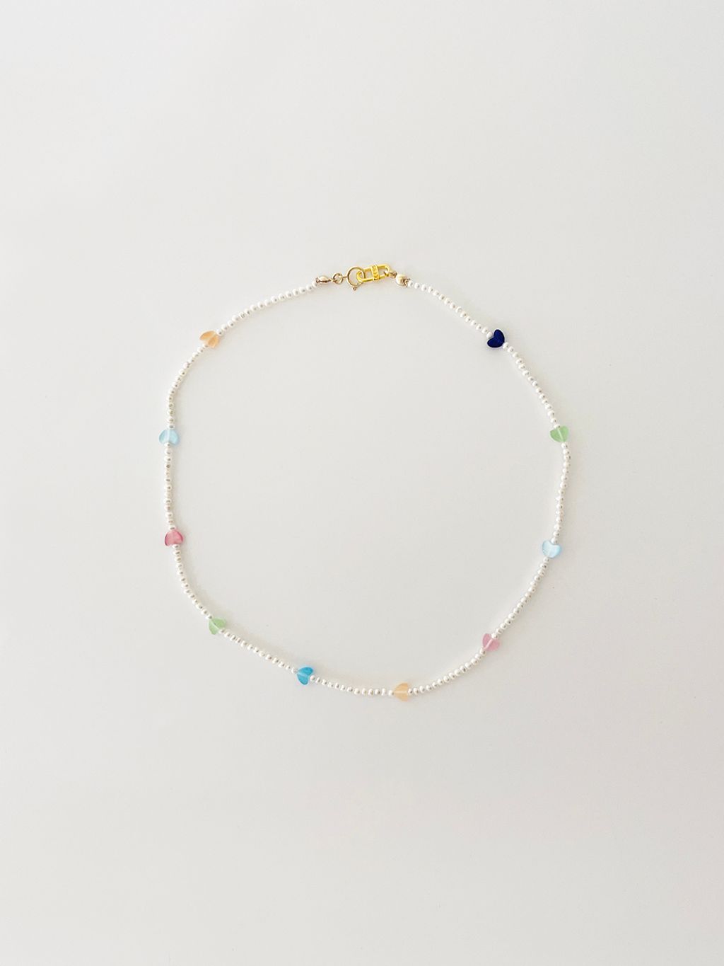 Opal Hearts Pearl Necklace