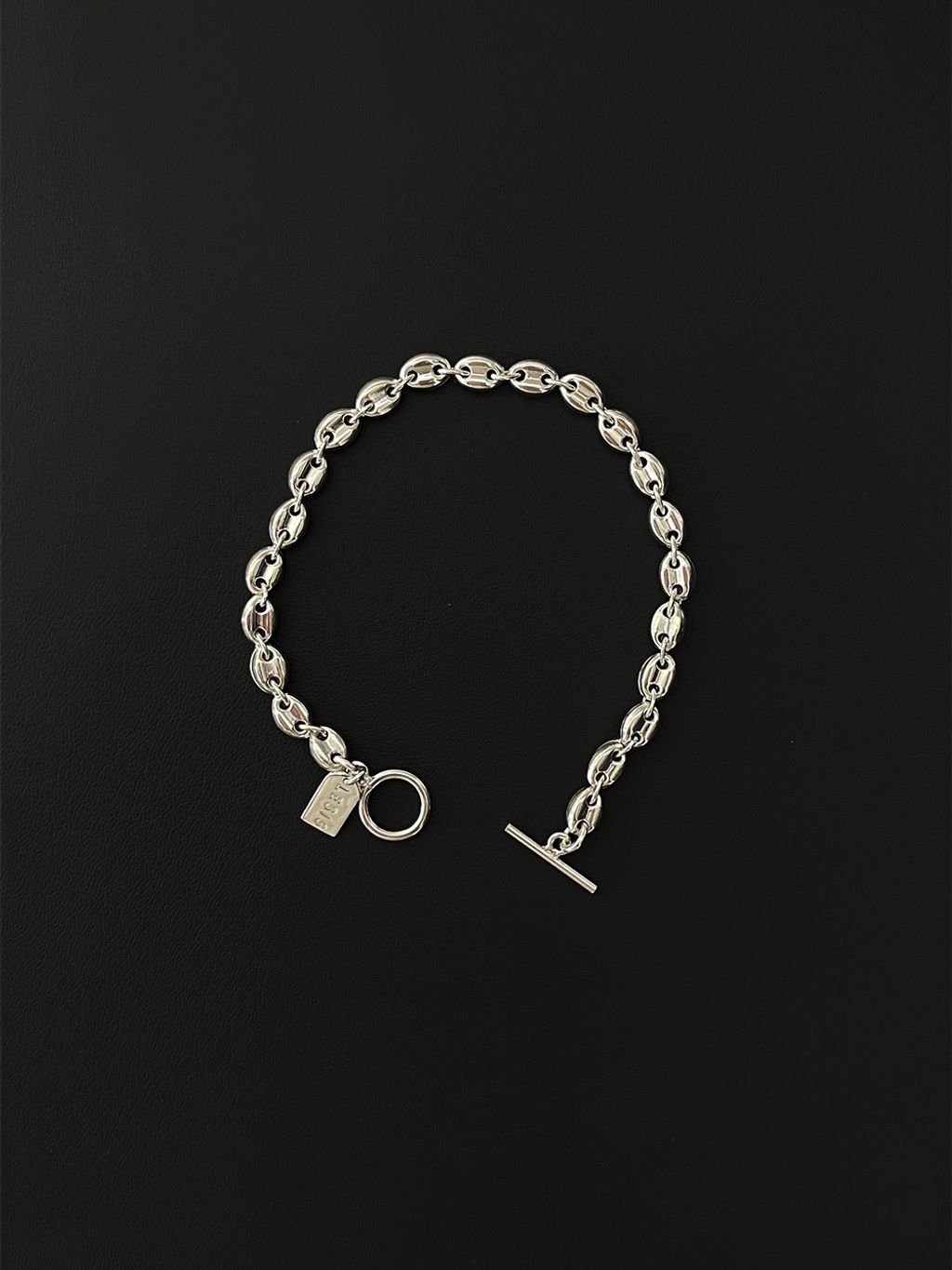 Silver Bean Chain Bracelet S