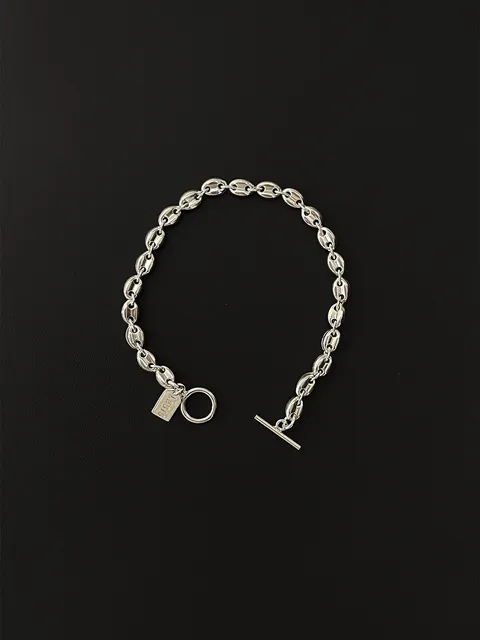 Silver Bean Chain Bracelet S
