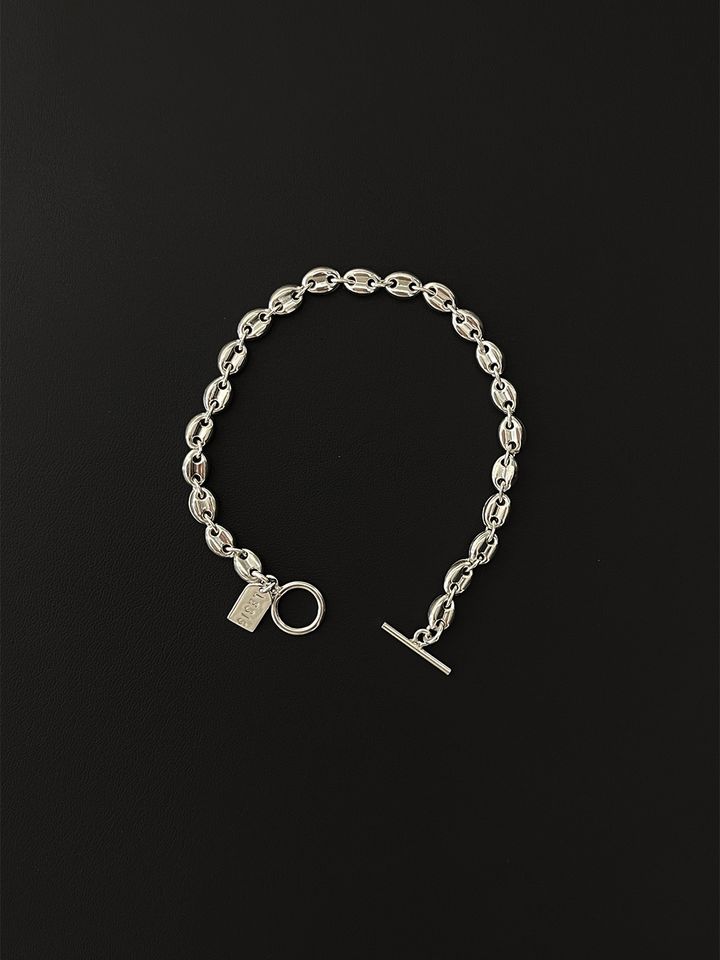 Silver Bean Chain Bracelet S