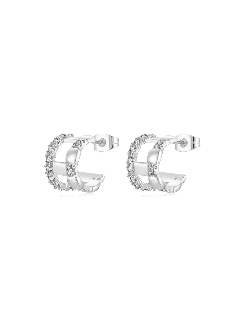 Cylinder Earrings_silver