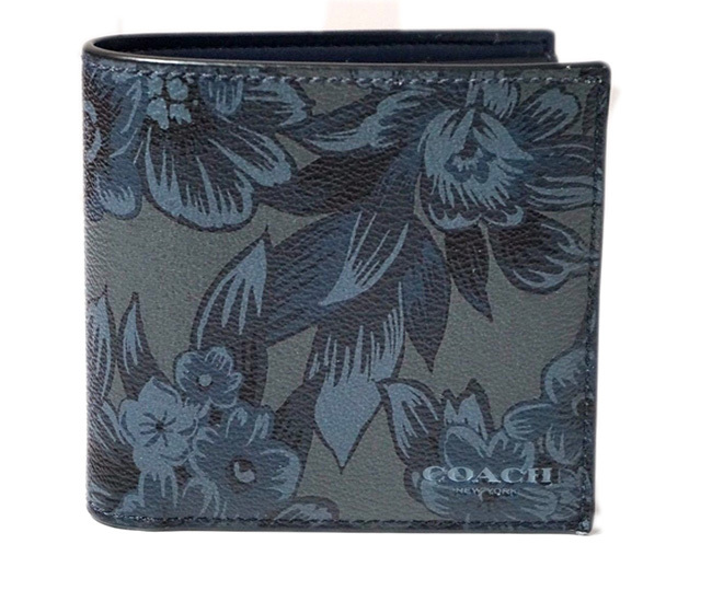 COACH FLORAL HAWAIIAN 3 IN 1 COMPACT ID PVC WALLET