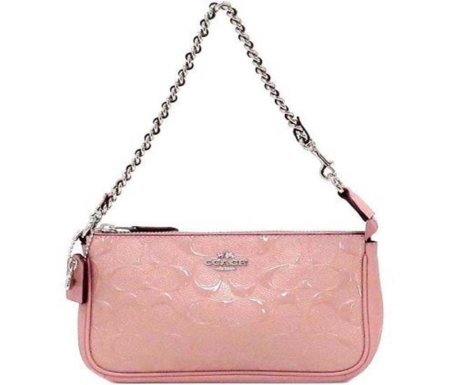 COACH LARGE WRISTLET 19 WITH CHAIN