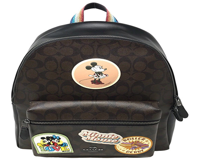 COACH X DISNEY MINNIE MOUSE CHARLIE BACKPACK SIGNATURE CANVAS LEATHER