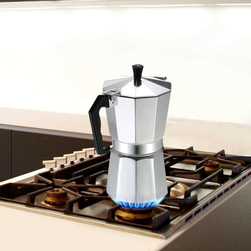 Aluminum Espresso Percolator Gas Electric Stovetop Coffee Maker (Moka Pot) (714 Working Days