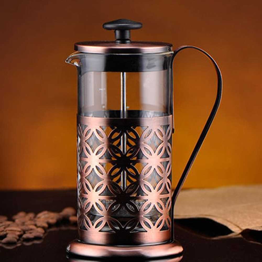 French Press Plunger Coffee Tea Maker with Stainless Steel Stand