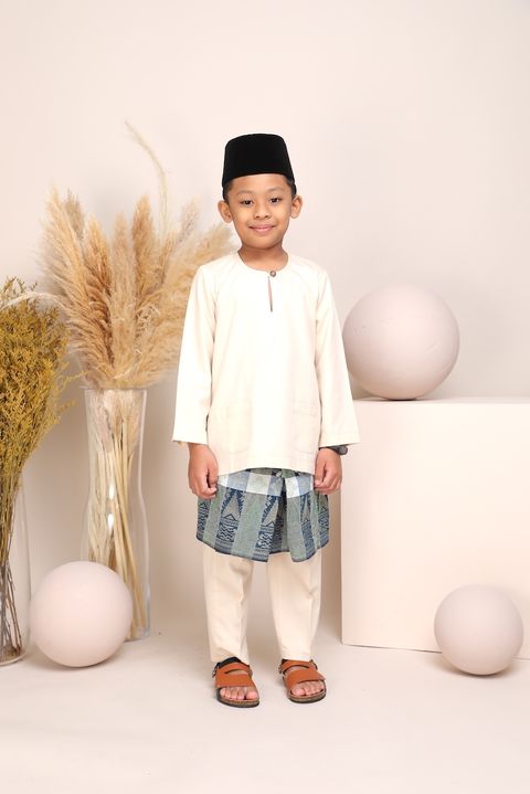 Eloque Aqeel Baju Melayu Cream Front.jpeg