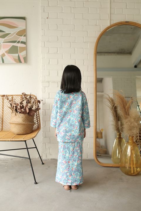 Eloque Dalila Floral Kurung Blue Back.jpeg