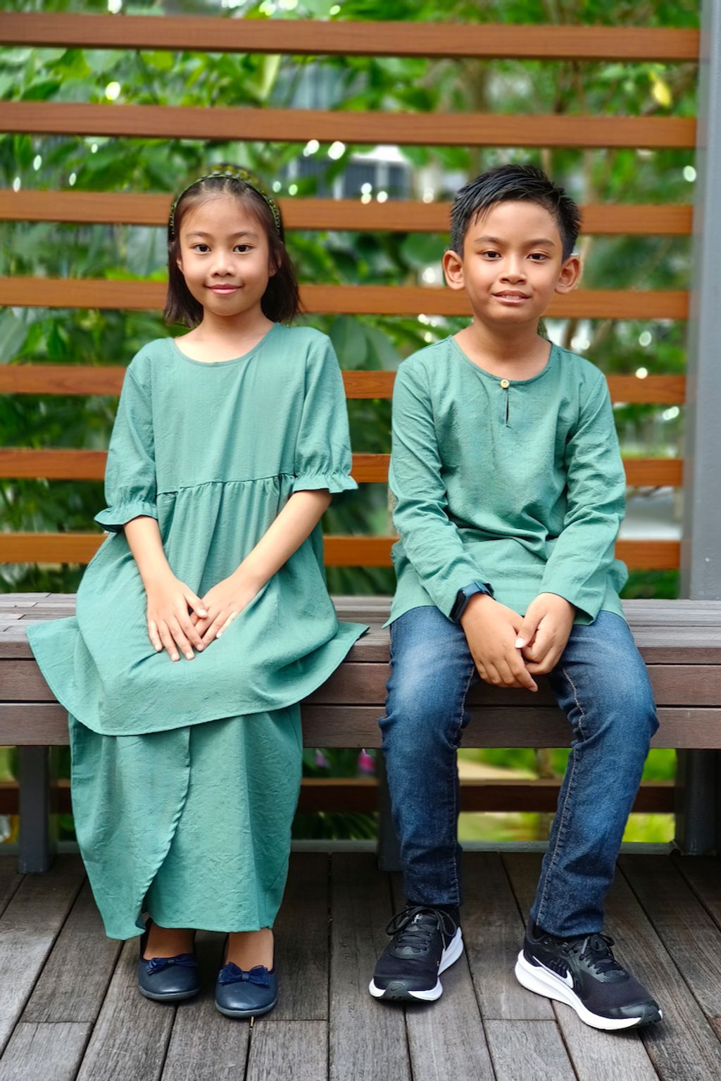 Aqeef Kurta and Sofea Kurung in Pine Green.jpeg