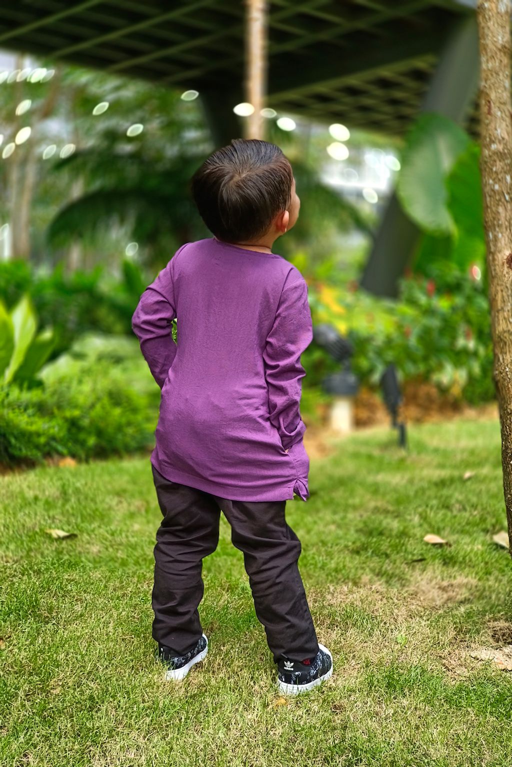 Aqeef Kurta in Purple Back.jpeg